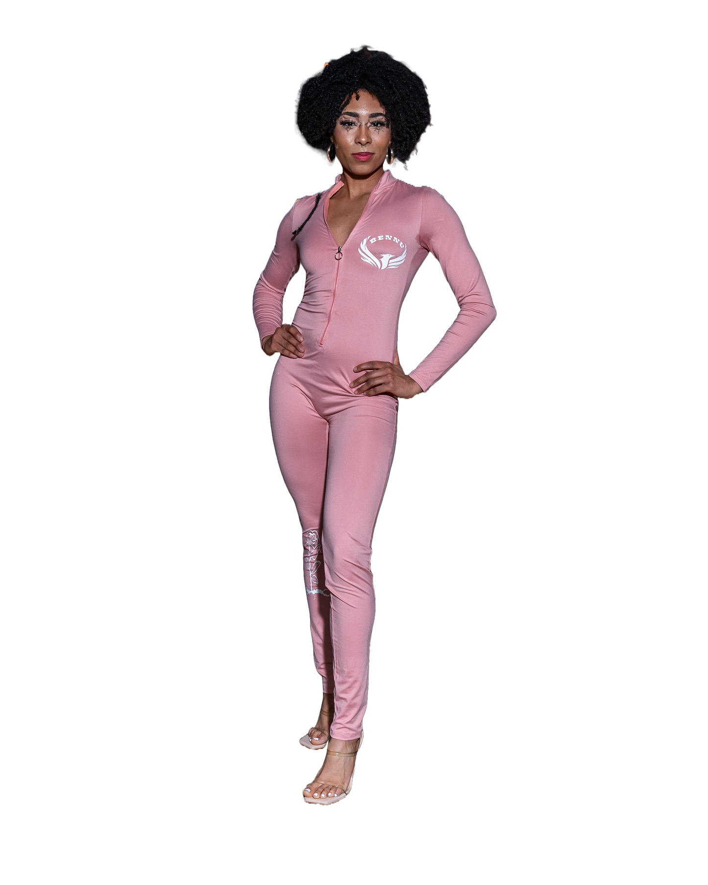 Pink “Rose From Concrete” Jumpsuit