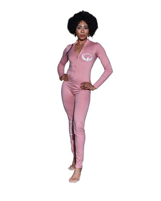 Pink “Rose From Concrete” Jumpsuit