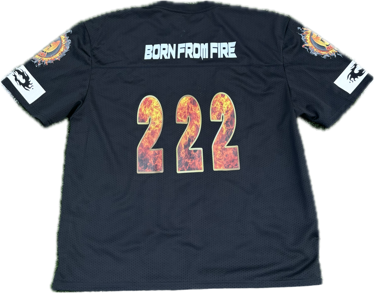 Black Born From Fire Football Jersey