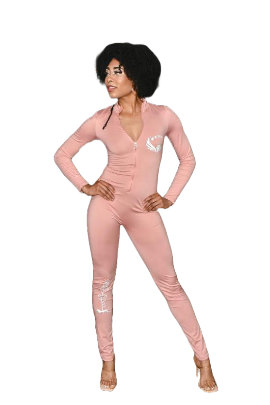 Pink “Rose From Concrete” Jumpsuit