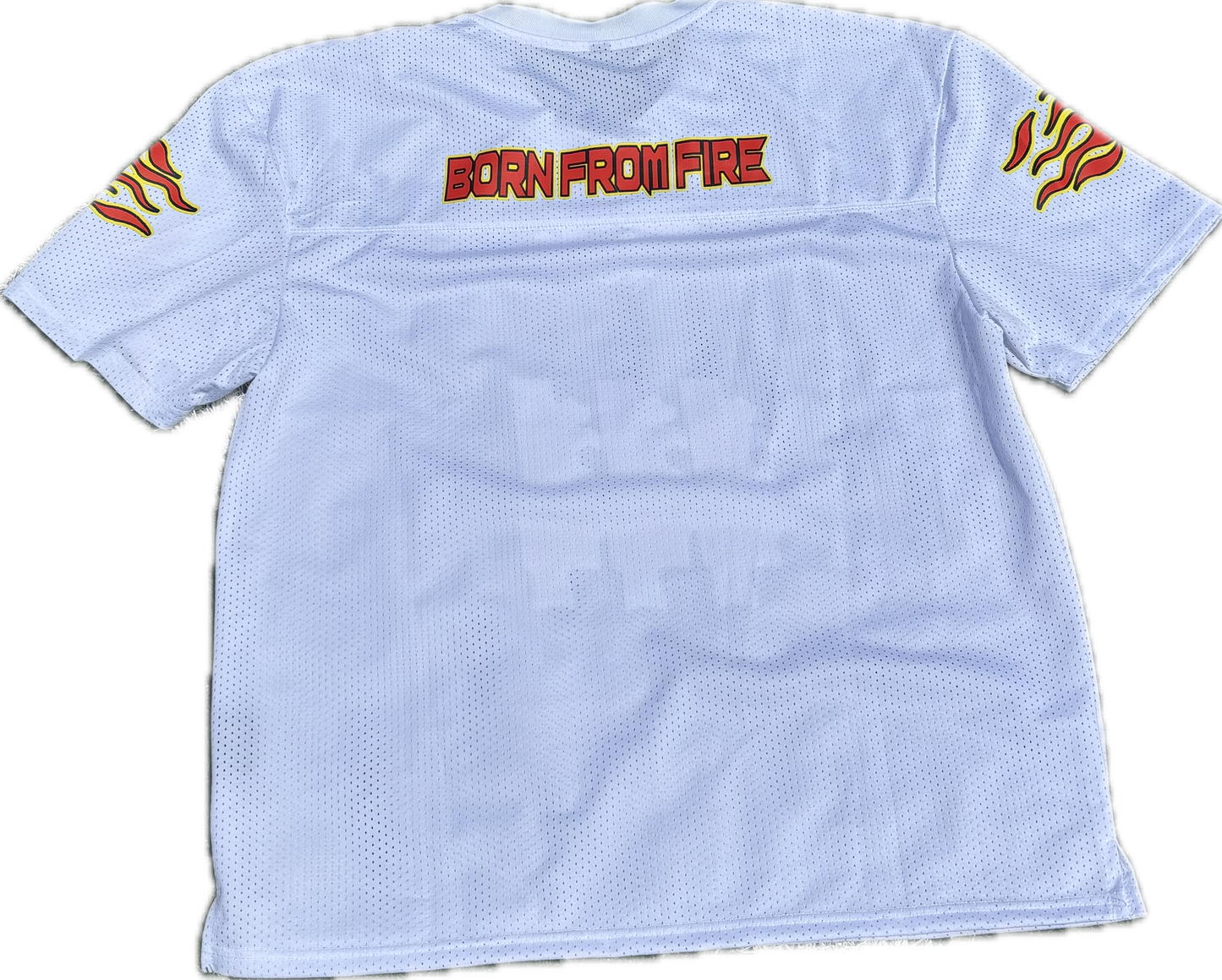 White Born From Fire Football Jersey