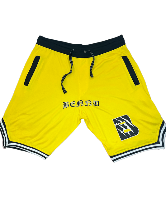 Yellow Bennu Basketball Shorts